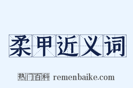柔甲近义词是什么意思的图片